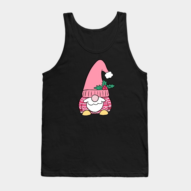 Cute christmas gnome Tank Top by Yarafantasyart